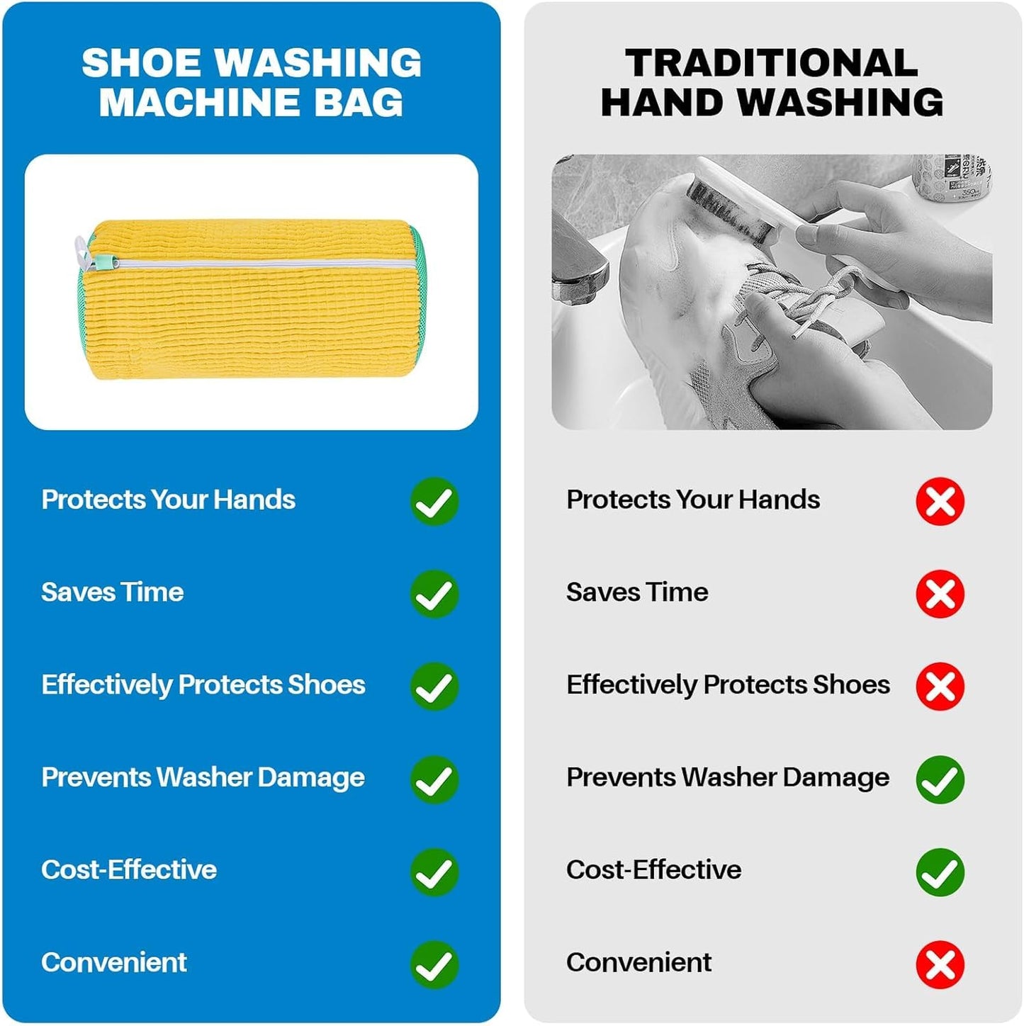 🧼 Premium Shoe Washing Bag – Keep Your Sneakers Clean & Protected in the Washing Machine